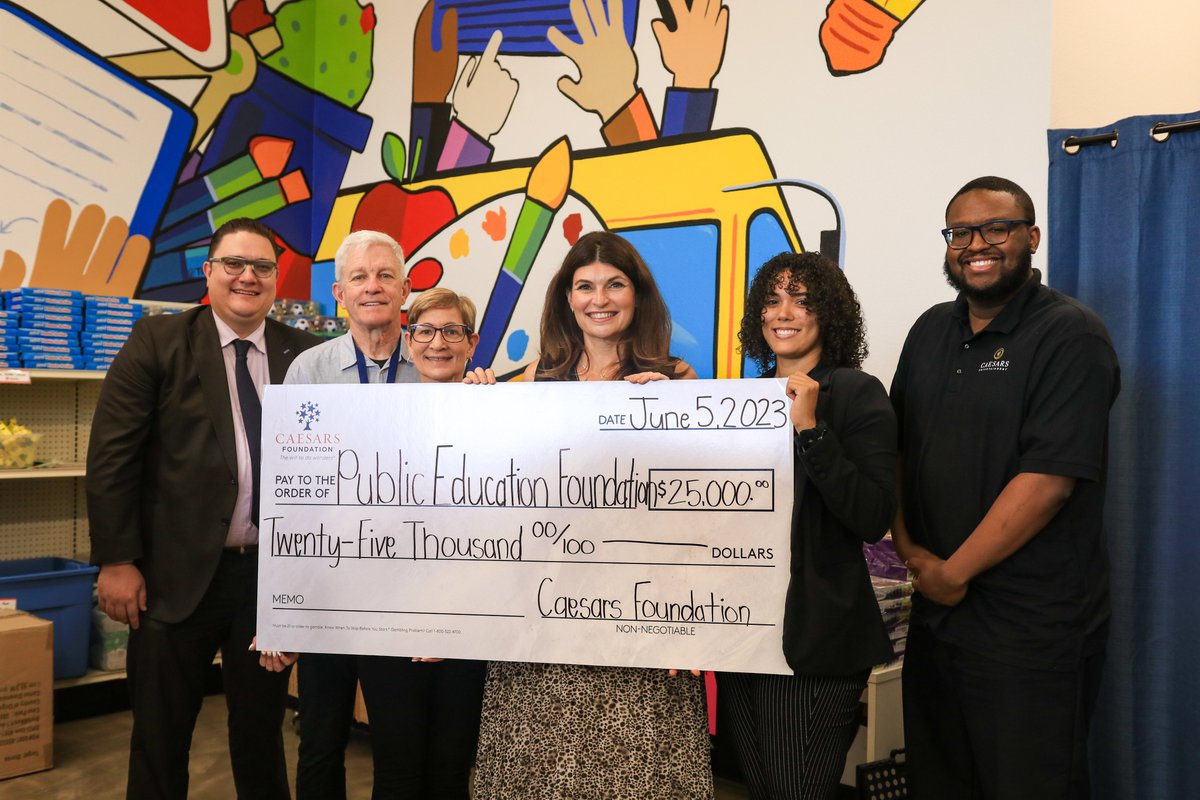 Thank you @CaesarsEnt for investing in our future educators! Together, we are supporting 103 paraprofessionals on their path to becoming licensed teachers. We look forward to partnering with you to serve more future teachers in our second year of the program! #DrivingOpportunity