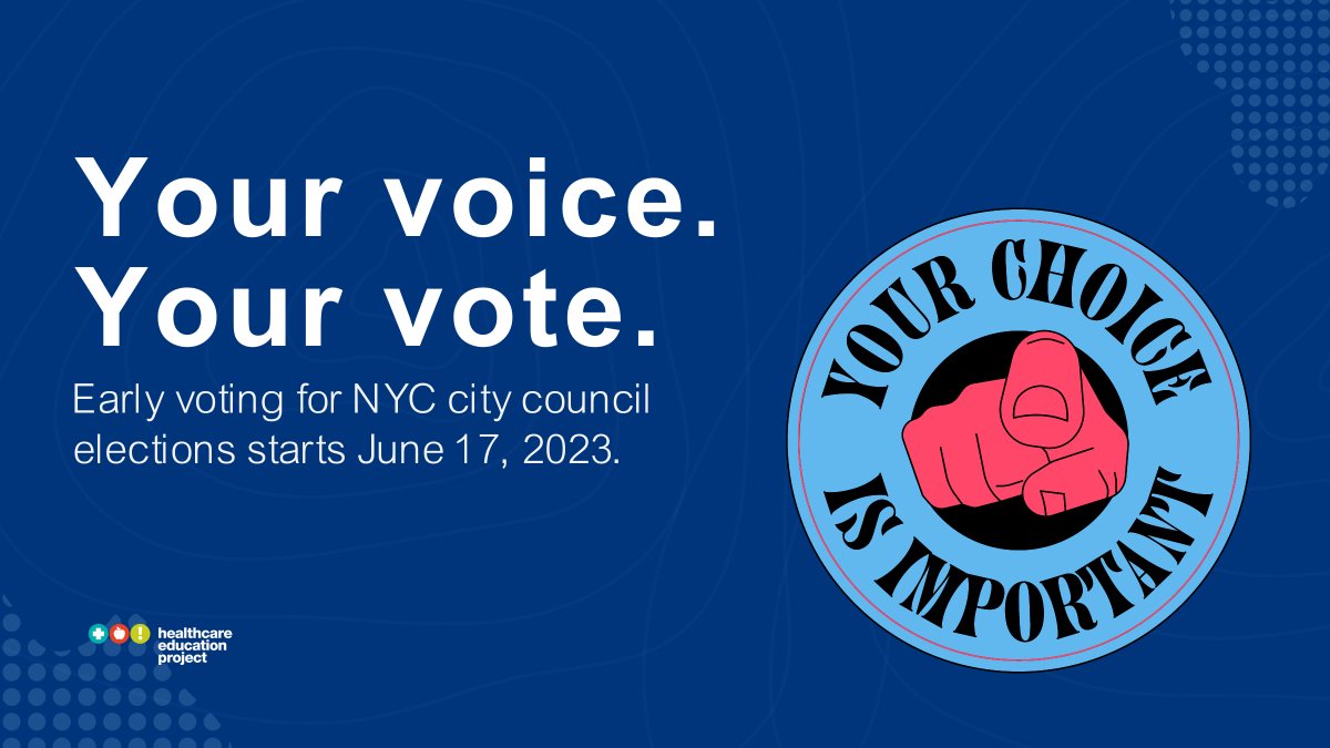 NYC city council elections are near! 

Deadline to request an absentee ballot online is Monday, June 12th, and to request one in person is Monday, June 26th. 

Deadline to postmark your absentee ballot is Tuesday, June 27th. Learn more: bit.ly/3NiULdx

#votenyc