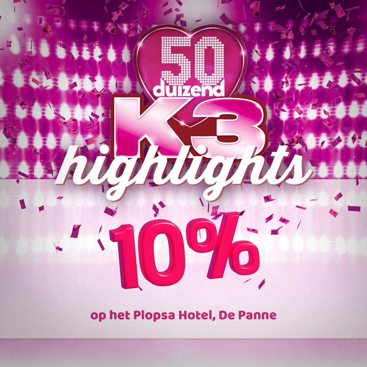 Omdat we 50.000 volgers behaald hebben op Instagram, mag ik heel de week van alles weggeven aan jullie! Met vandaag: een kortingscode voor het <a href="/Plopsa/">Plopsa</a> Hotel! Boek nu je overnachting met 10% korting dankzij de code “K3HL10”. Geldig t/m 14/06.