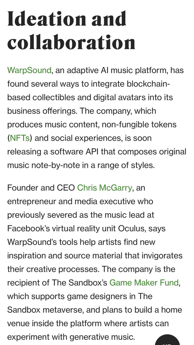 We're here to inspire and invigorate artists' creativity. ⚡️

More on what's coming from our Founder &amp; CEO <a href="/CMcG/">Chris McGarry ☆ WarpSound</a> on <a href="/CoinDesk/">CoinDesk</a>: coindesk.com/web3/2023/06/0…