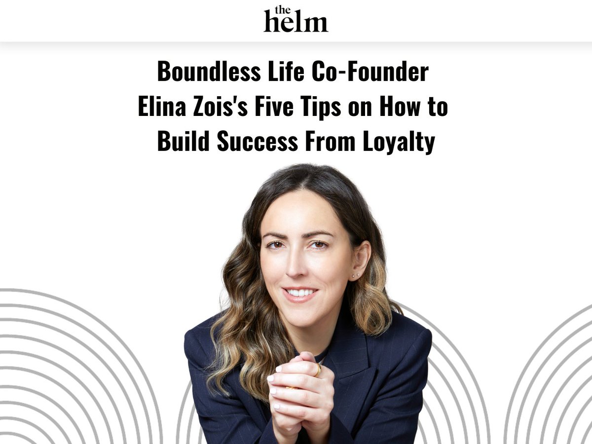 Loyal customers have a profound impact on both current revenue and future growth prospects — so how can you make sure we're truly building success from this loyalty?

Check out @boundlesslife Co-Founder Elina Zois' 5 tips on how to achieve this yourself: bit.ly/45QLlNM