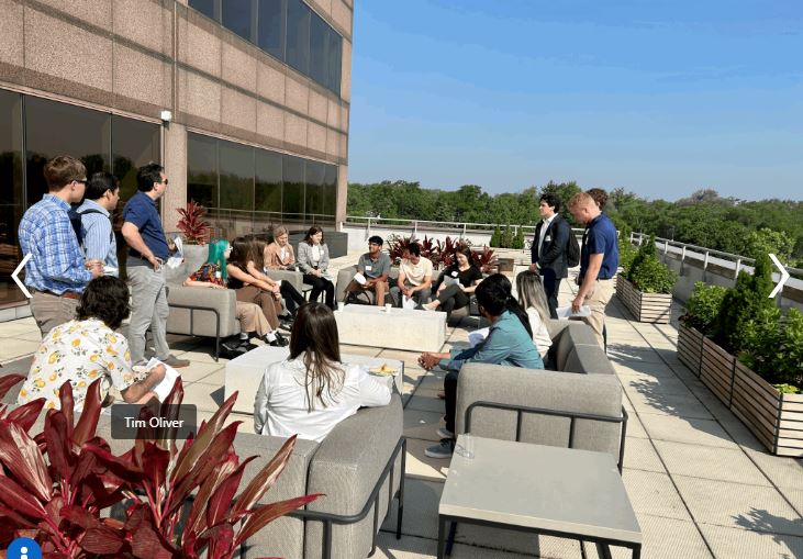 For the fifth year <a href="/oakbrookchamber/">Greater Oak Brook Chamber of Commerce</a> welcomed 100 area company interns and young leaders to gather to learn the fine art of networking. Thank you to hosts <a href="/VentureXUSA/">Venture X USA</a> &amp; <a href="/StansDonutsCHI/">Stan's Donuts & Coffee</a> and to all of our participating companies for sending us your energetic future talent!