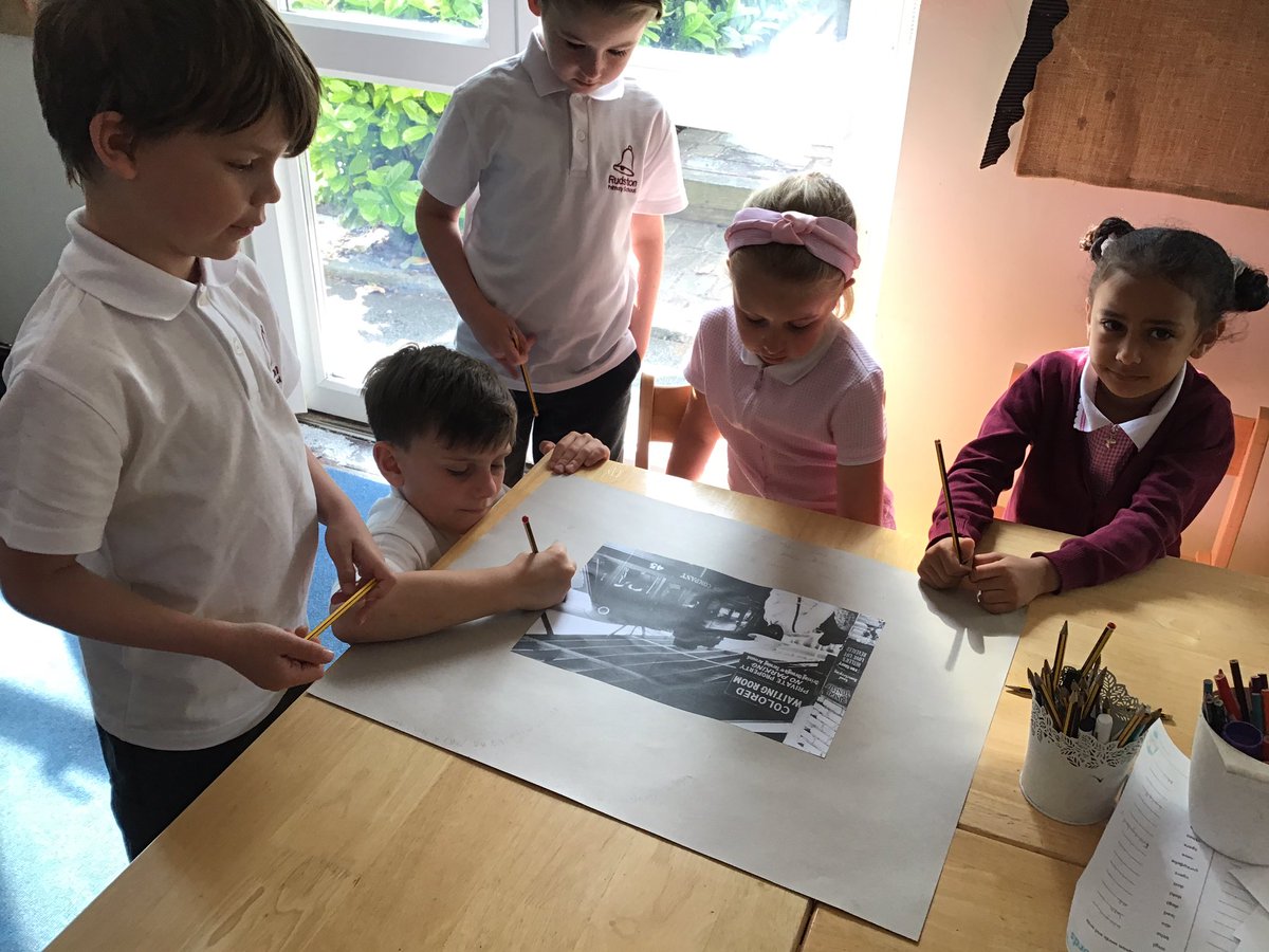 A lesson on historical enquiry this afternoon... what is happening in the pictures? We recorded questions about what we could see. #RudstonHistory