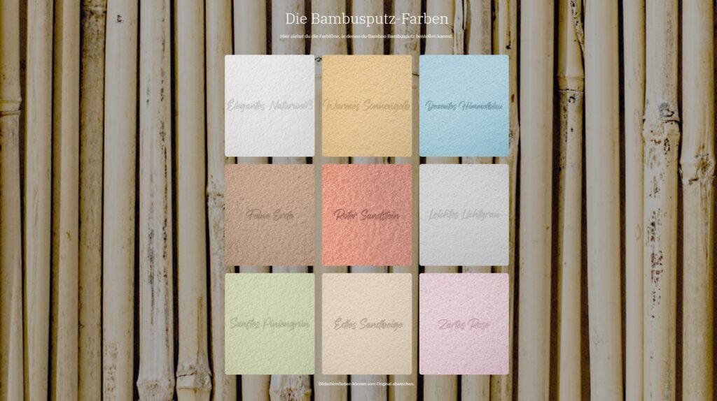 Bambusputz

Entdecke die faszinierende Welt der Bambus-Innenwände und erlebe eine völlig neue Dimension des Wohnens! Mit Bambusputz kannst du deine Räume in eine natürliche Oase der Ruhe und Eleganz verwandeln.

innenausbau-duesseldorf.de/bambusputz-2/