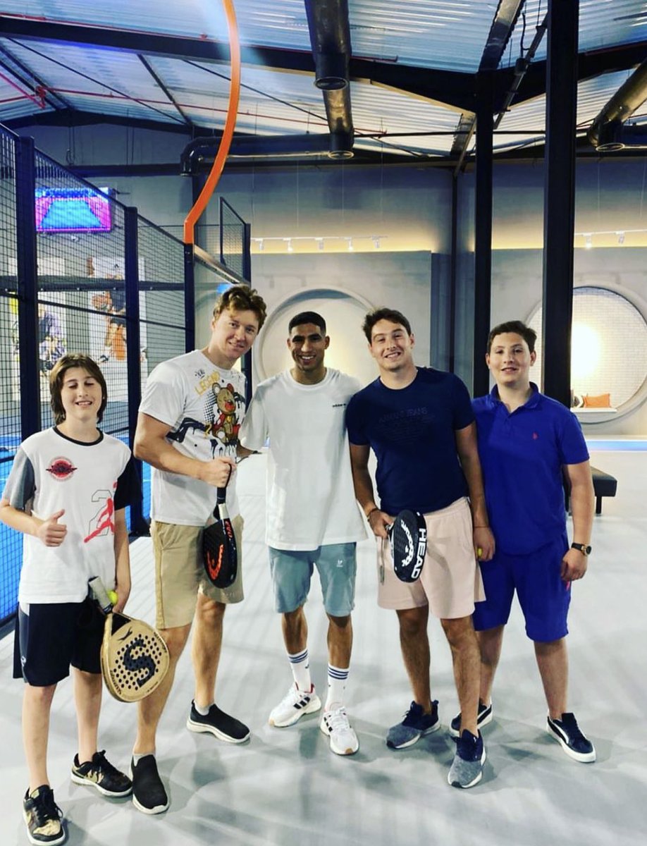 Achraf with some fans at padel 🏸🤍