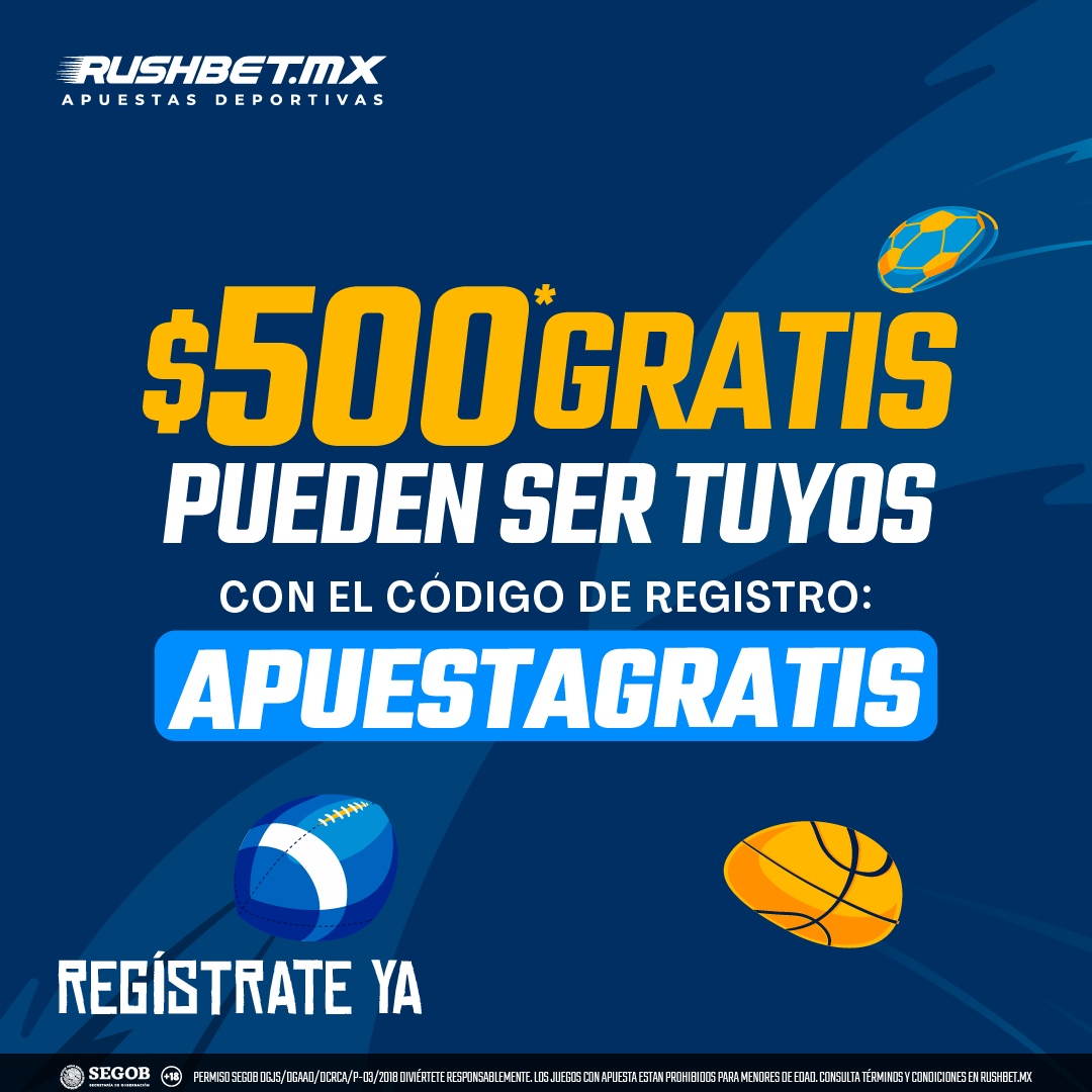 RushbetMX's tweet photo. Regístrate, verifícate y disfruta tus 500 pesos gratis sin rollover y sin momios mínimos. 

Apuesta en https://t.co/ofhfnmUUgM https://t.co/5n6jSpdxRj