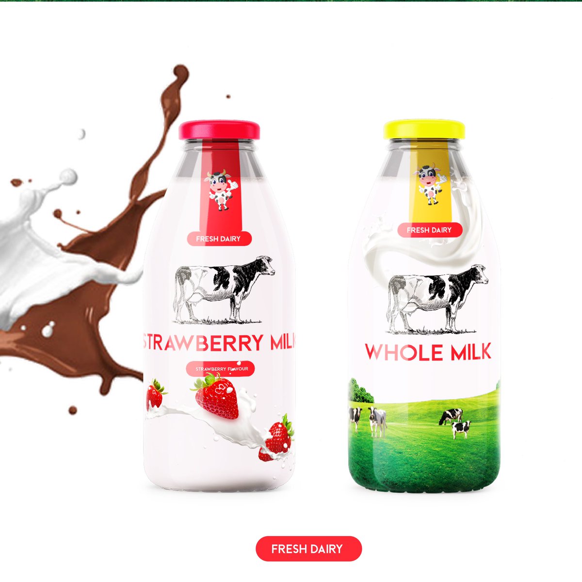 DAMUFRESH's tweet photo. Rebrand challenge every week I will choose a Ugandan brand and redesign and rebrand it with my own concept this week I’m doing @freshdairy_ug tell me what ya think.#Chophousestudios #lowkeytribe https://t.co/qmAKYMkOkX