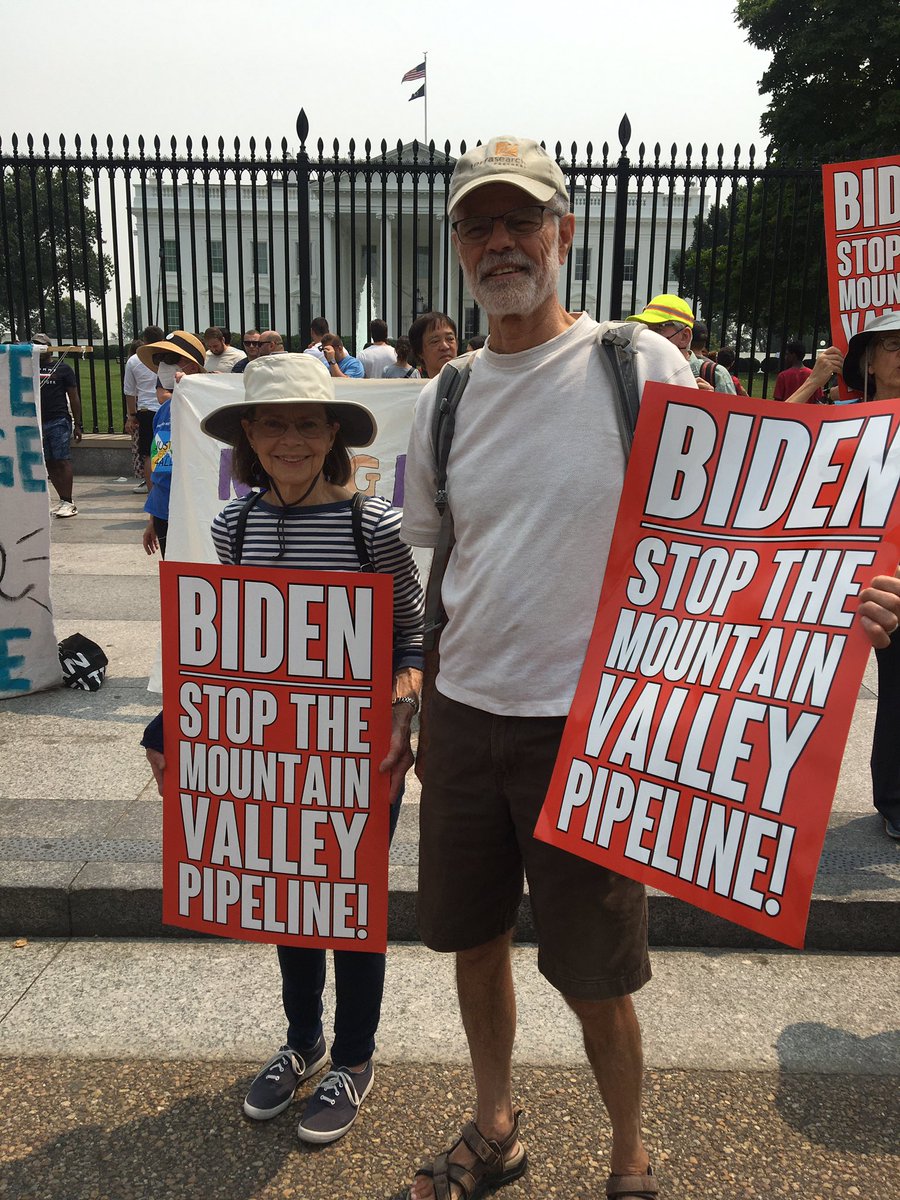 “We are Singing for Our Lives to stop the Mountain Valley Pipeline and we will continue to do so!” Martha and Rich Sider from Harrisonburg, VA. 
#StopMVP
@mccpeace 
@POWHR_Coalition