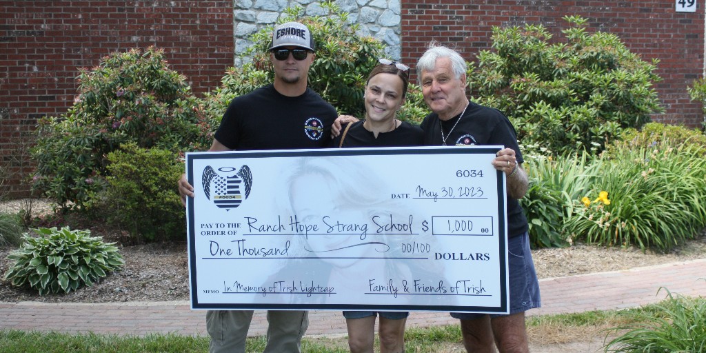 Thank you to the <a href="/GloCoOEM/">Gloucester County Emergency Management</a> for their generous contribution to our mission in memory of Patrice "Trish" Lightcap. After Trish passed, her EMS family sold custom clothing to raise money for Ranch Hope to continue her legacy. We are beyond thankful for Trish's many years of service.