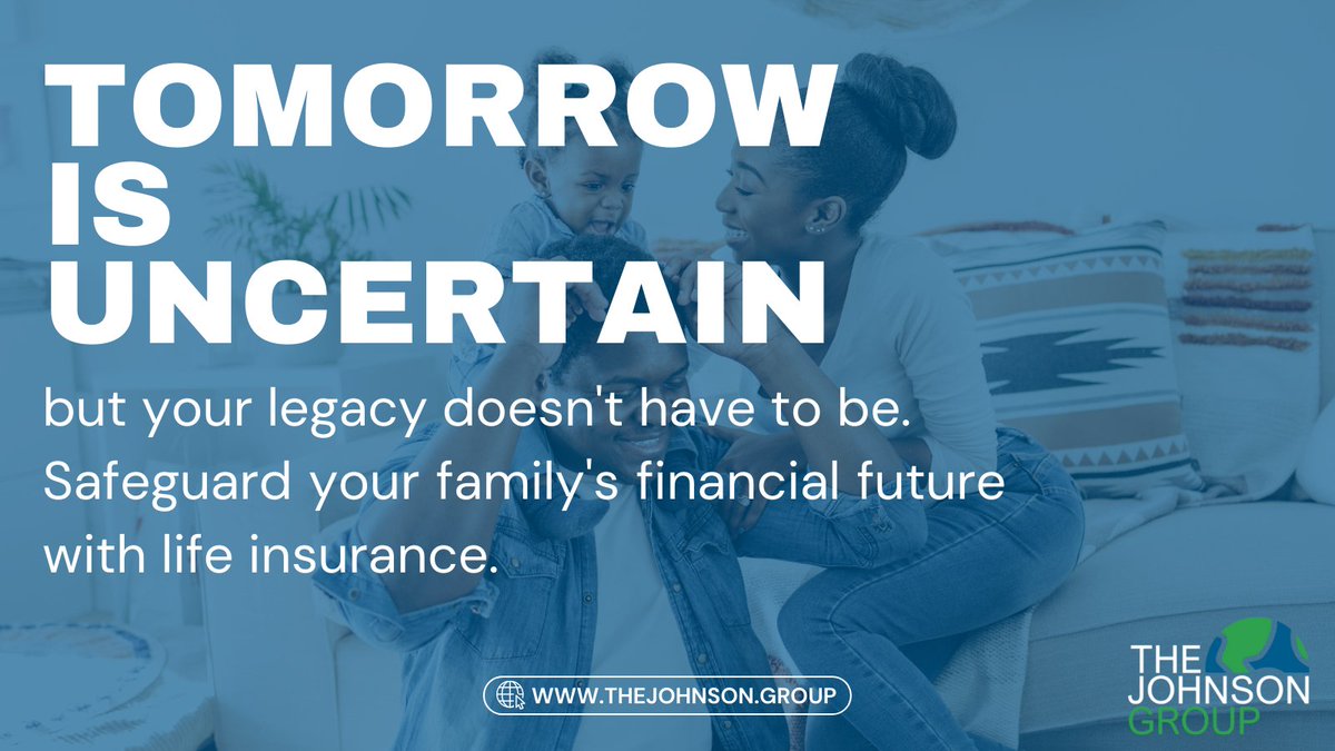 Tomorrow is uncertain, but your legacy doesn't have to be. 🌟 Safeguard your family's financial future with life insurance.

#LegacyProtection #LifeInsuranceMatters #TJG🌎