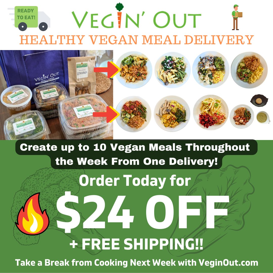 🥕Dinner is done!

👨‍🍳Vegan #Chimichurri Tofu & Veggies!
Part of our Healthy🥑#Vegan Meal Delivery

Create up to 10 Healthy Vegan multi course meals throughout the week!
😍Just re-heat & serve!

👉See Full Menu!
veginout.com/pages/vegin-ou…

#plantbased  #veganfood #vegandiet #socal