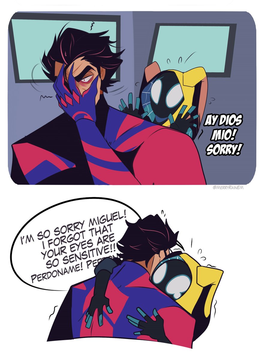 Sentido Aracnido? tiene buenos reflejos pero justamente una bomba de flash podría aturdir a Miguel!🕸️🕷️💛

Perdoname Miguel  xD 

#SpiderVerse  #SpiderMan2099  #spidergwen  #SpiderVerso  #spidersona #SpiderVerseID #SpiderMan  #SpiderManAcrossTheSpiderVerse #MiguelOHara