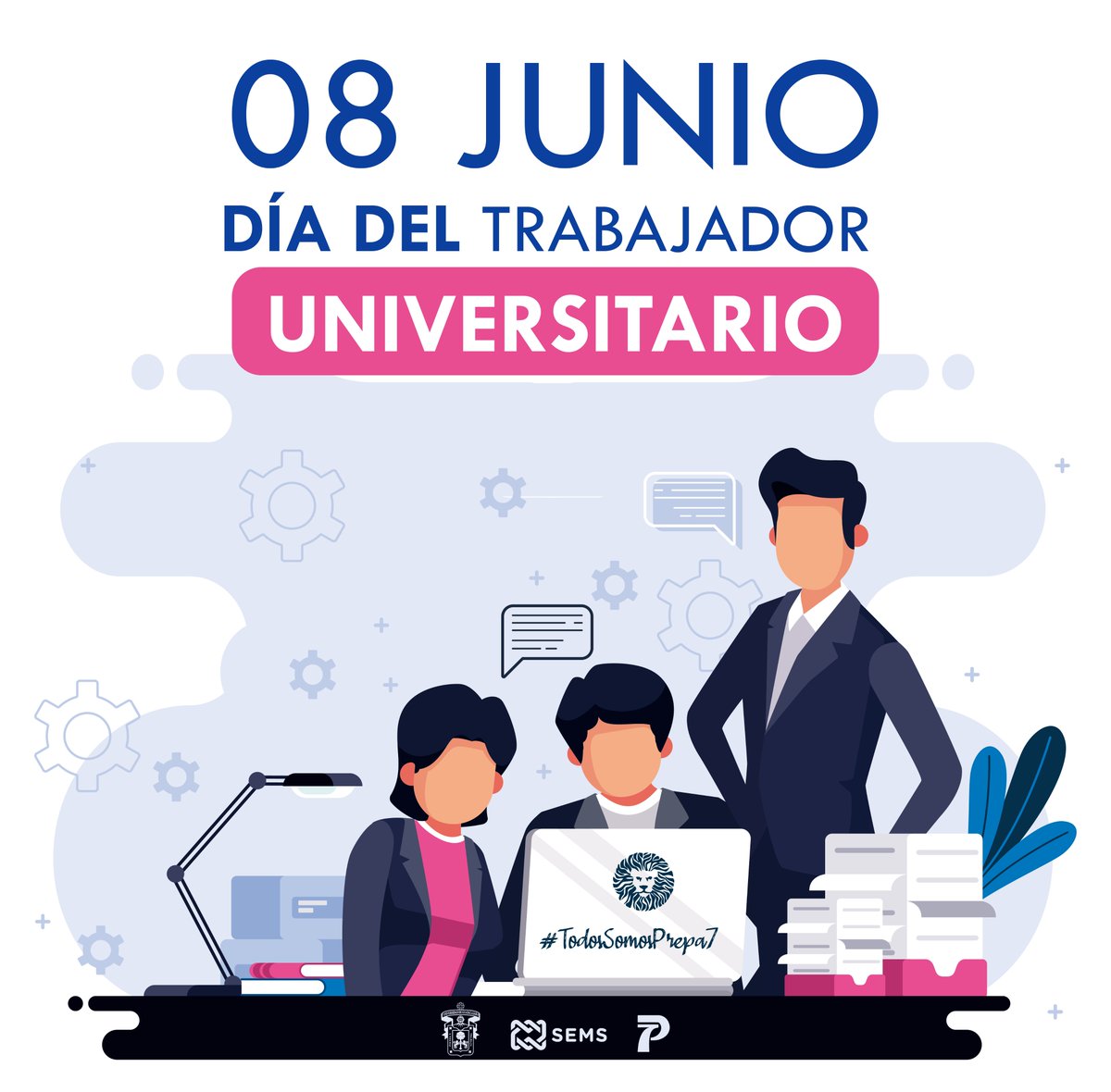 El 08 de junio nos permite recordar y enaltecer a las y los trabajadores académicos, administrativos y operativos que permiten el óptimo funcionamiento de las instituciones educativas.🥳

#TodosSomosPrepa7
#RedUdeG