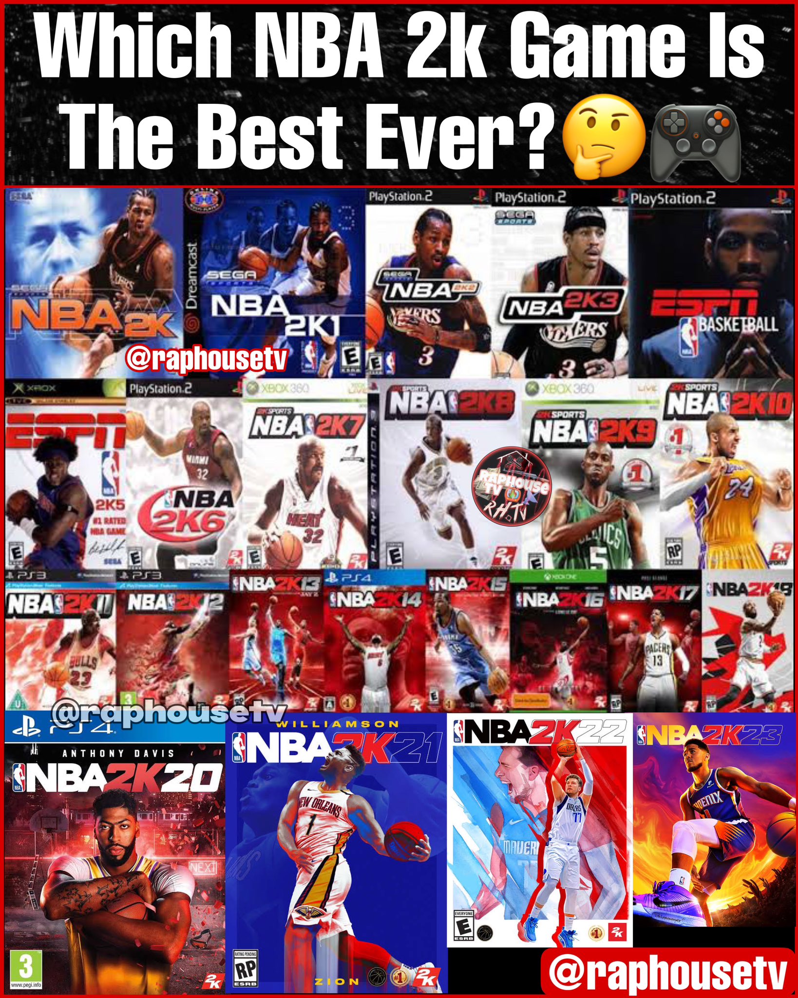 Raphousetv (RHTV) on X: Which NBA 2k Game is the Best Ever?🤔🎮   / X