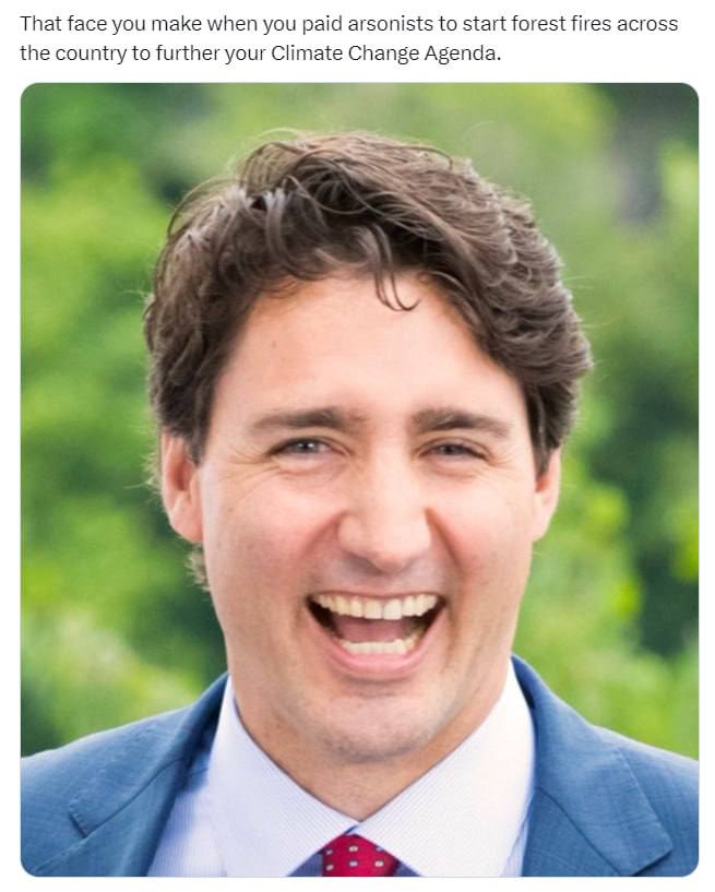 That face you make when you paid Arsonists to start fires Across Canada to further the #ClimateChangeHoax
 
@ShroodAwakening 🇺🇸