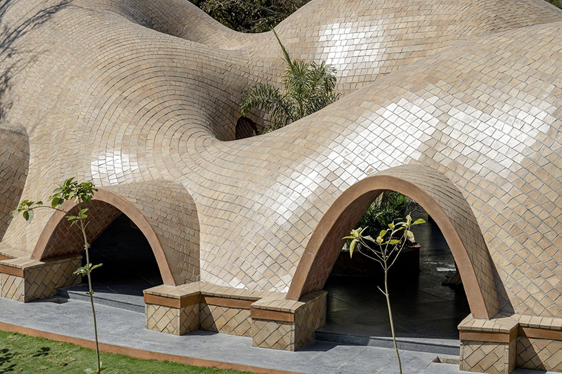 designboom on Twitter "a flexible, sculptural pavilion is built of