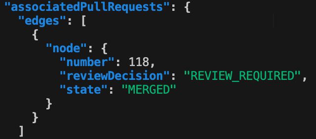 Chesley's tweet photo. @github Unfortunately, I think there are still issues. Even though our PRs were approved, the GraphQL API is returning that the review decision is REVIEW_REQUIRED after it was merged even though they were APPROVED. Even if we open new PRs we sometimes see this issue happening. https://t.co/V4xNdNFf1F