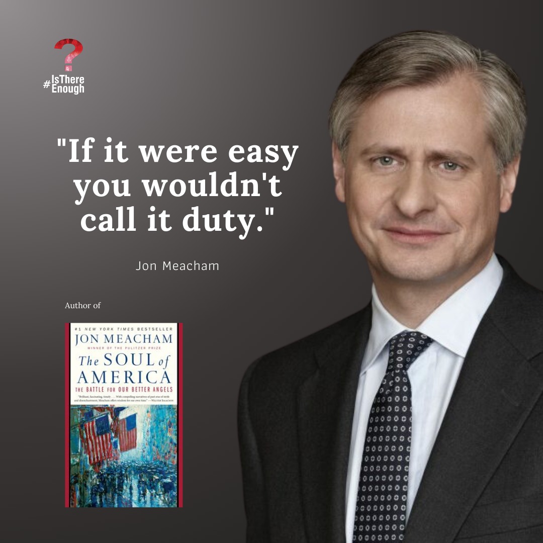 danielmatalon's tweet photo. "If it were easy, you wouldn't call it duty" 
@JMeacham, @joenbc, @Morning_Joe, @morningMika, @IsThereEnough_

  #IsThereEnough #leadership  
#IsThereEnough #Integrity https://t.co/gbl8BIzvTD