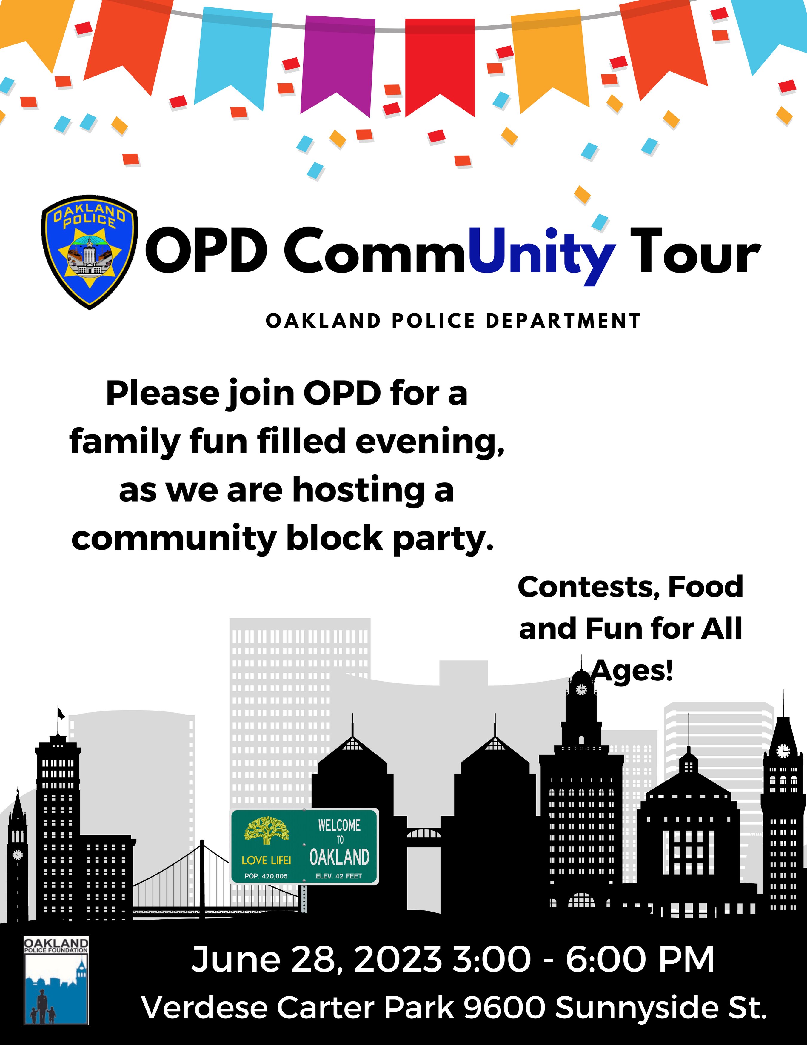 Oakland Police Dept. on Twitter "OPD To Kick Off CommUNITY Tour Block