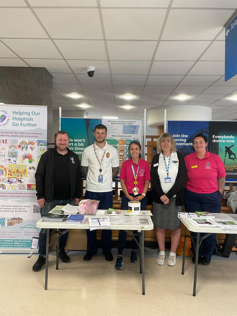 Today was the 1st #PhysicalActivity Roadshow @NewcastleHosps #ActiveHospitals with community partners. Aiming to promote opportunities to get #EveryoneActive
across Newcastle @Newcastle_NHS @TeamHealthworks @NewcastleGPs 🤩 @HallsworthKate @HWilkinson08 @NewcastleNMAHPs ❤️