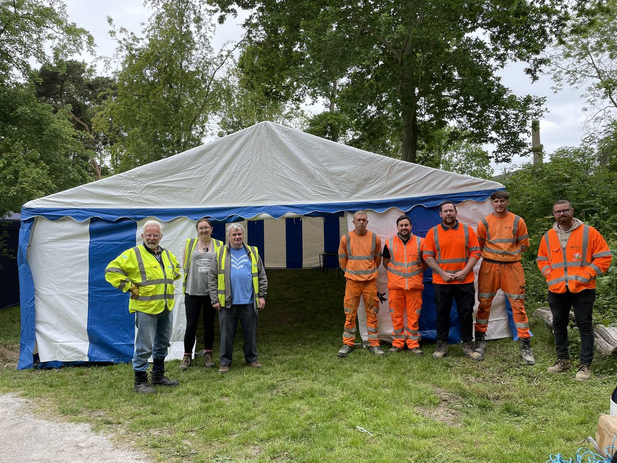 tophilllow's tweet photo. Setting up the marquee for the @YorkshireWater @tophilllow open day this Sunday the 11th with greatly appreciated volunteers from @bamukandireland helping out from just up river where repairs are underway for the @EnvAgencyYNE ๐๐ https://t.co/Sh2dZbY96X