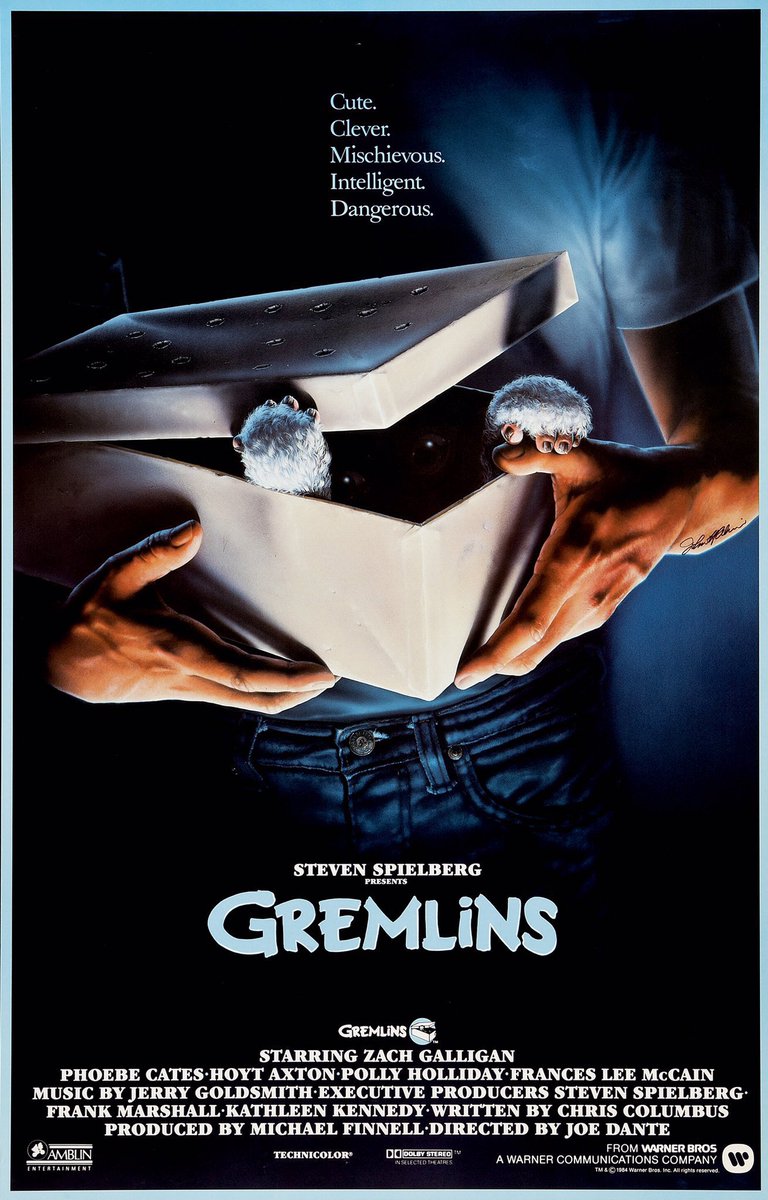 🎬MOVIE HISTORY: 39 years ago today, June 8, 1984, the movie 'Gremlins' opened in theaters!

#ZachGalligan #PhoebeCates #HoytAxton #FrancesLeeMcCain @Corey_Feldman #KeyeLuke #JohnLouie #DickMiller #JackieJoseph #PollyHolliday @JudgeReinhold #EdwardAndrews #GlynnTurman #JoeDante