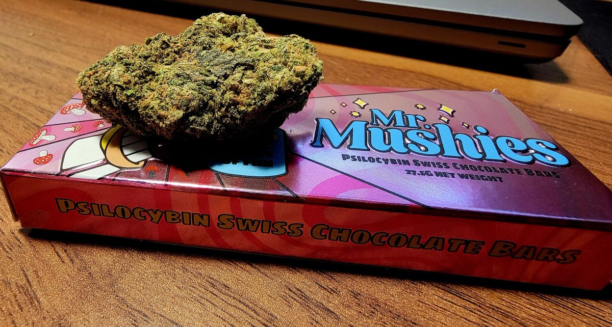 For those who aren't a fan of raw mush or who are wary of going on a full blown trip, these Mr. Mushies chocolate bars are perfect to micro, half or full dose.

#cannafam
#stonerfam
#stoners
#psilocybin