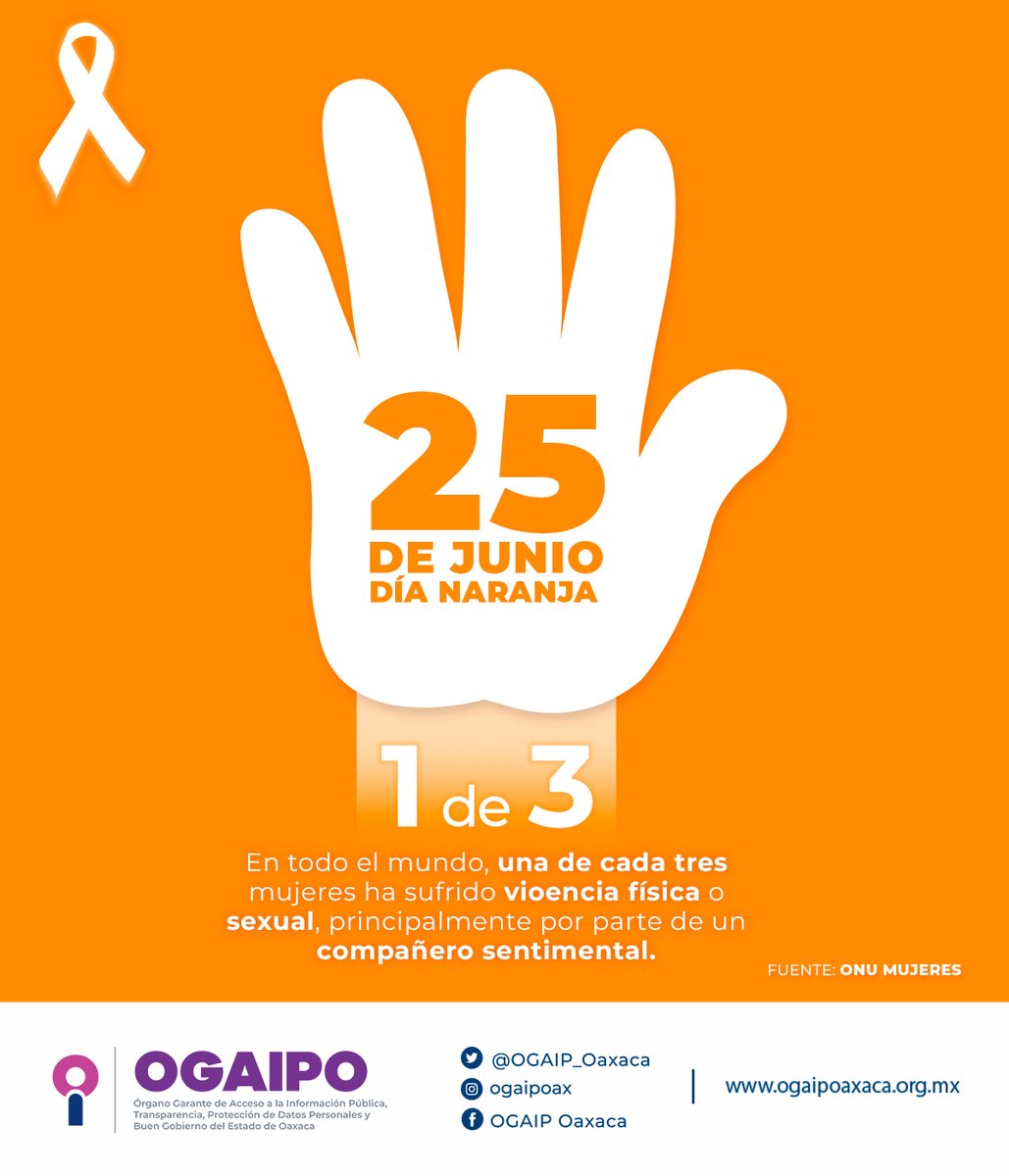 25 de junio | Día Naranja #DiNo a la #ViolenciaContraLaMujer #DíaContraLaViolenciaDeGénero #OrangeTheWorld