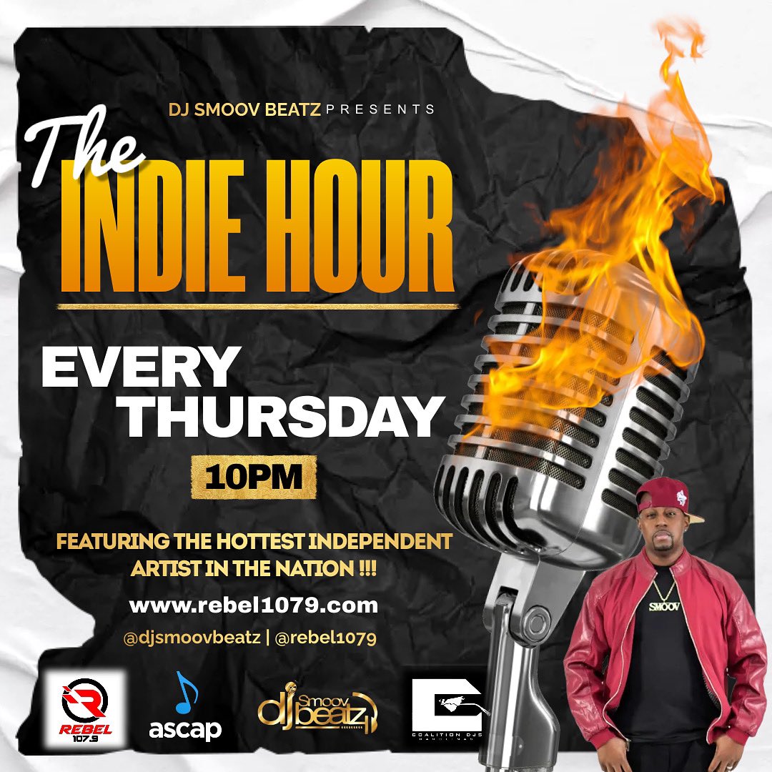 DjSmoovBeatz's tweet image. TUNE IN TONIGHT @ 10PM #rebel1079 #coalitiondjs #djsmoovbeatz