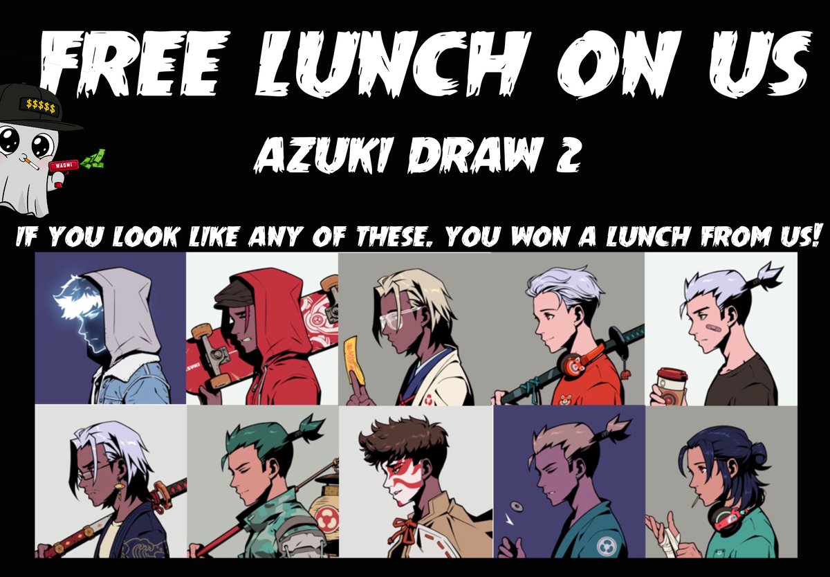 spookiesouls's tweet photo. Here's the draw 2 results for @Azuki 
FREE LUNCH ON US at "The Garden"?

Token ID:
#2720 #0406 #5789 #2987 #9499 
#9808 #6713 #9600 #9194 #3266

Join discord &amp; open a ticket to claim!
No BS! https://t.co/qkugBXIqB2