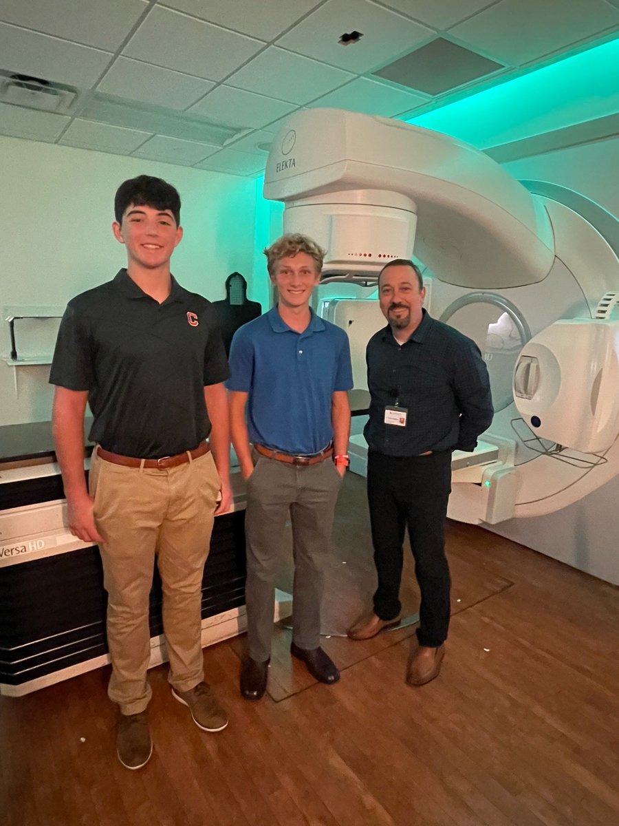Thank you to Dr Jonas Fontenot, CEO, Dr Sotirios Stathakis, Chief of Medical Physics and not pictured, Dr. Will Varnado and Ms. Angela Hammett for the tour of Mary Bird Perkins Cancer Center today.  Learned a lot about medical physics and career paths in medicine.  #curecancer