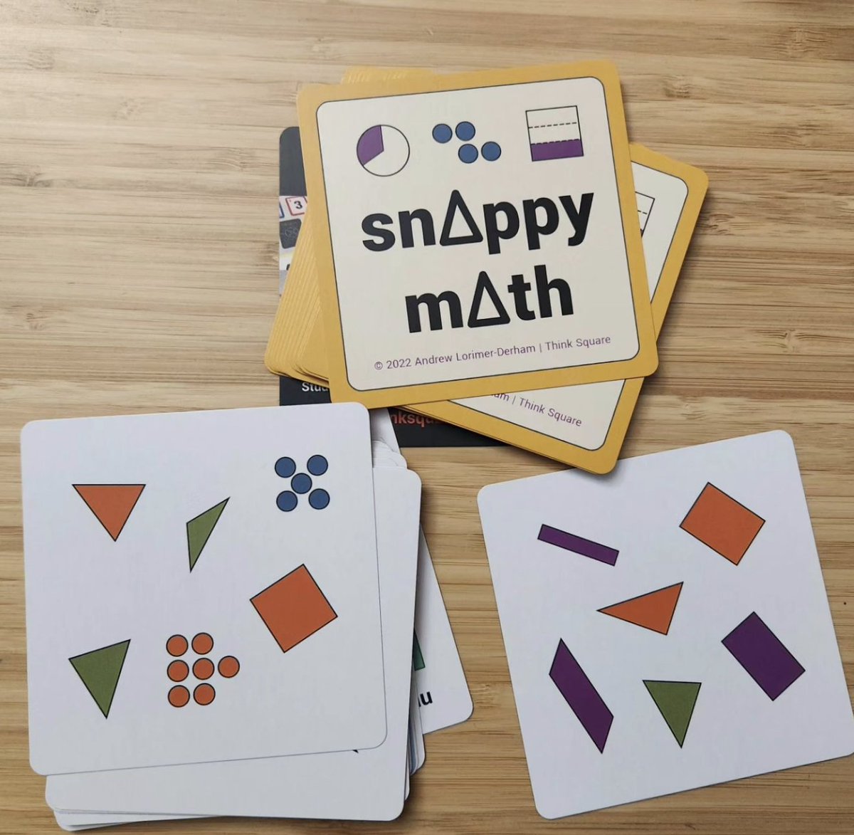 Another fun, colourful way to #MathsPlay from Think Square — Snappy Math, variation on Spot It

Enjoy instant access to some free play via the digital version here:  games.thinksquare.com.au/snappy 

#MathPlay #MTBoS #iteachmath #ilearnmaths #AussieED