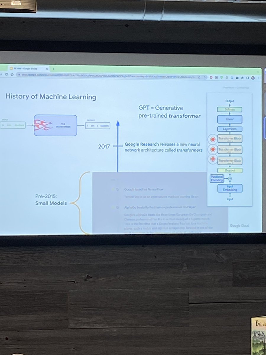 JCasaTodd's tweet photo. #AI has been around since the 60s but until 2017 when @Google created GPT (Generative pre-trained transformer) really expanded its reach via Audrina Zhou #TOTeach @GEGOntario https://t.co/tjOXkUKX5A