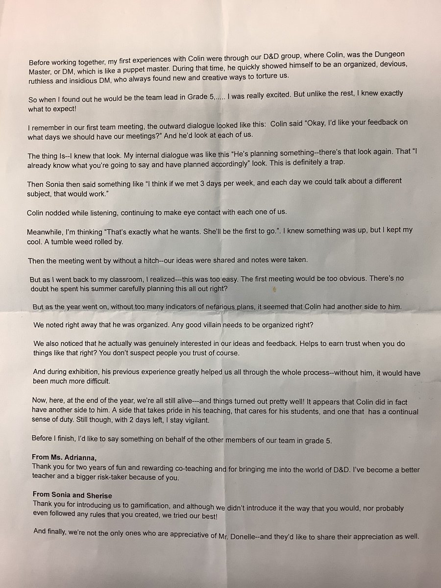 As <a href="/AISGZ/">AISGZ</a> celebrates the end of the SY, I #reflected on my year of #gamification w/ a #DnD speech for #MovingUp, an amazing goodbye speech from a colleague, &amp; a perfect gift from <a href="/hktans/">тαηια мαηѕƒιєℓ∂ (she/her) 🇭🇰🇳🇿🇨🇳🇻🇳🇹🇭🇨🇳</a>. I will miss all of you tremendously as I prepare for my next #campaign <a href="/UNIS_Hanoi/">UNIS Hanoi</a>