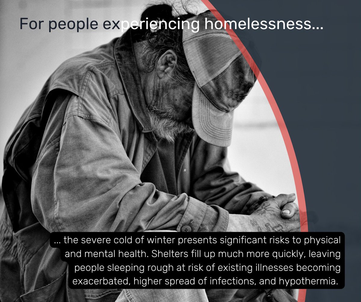StMarysHOW's tweet photo. Did you know that people experiencing homelessness are at a much higher risk of winter-related illnesses?

Help us support people in crisis in our community this winter:
https://t.co/xLF9ztXVGq

#homelessness #roughsleeping #cold #winter #fundraising #SMHOW #community #welcome https://t.co/PocSnwyVq3