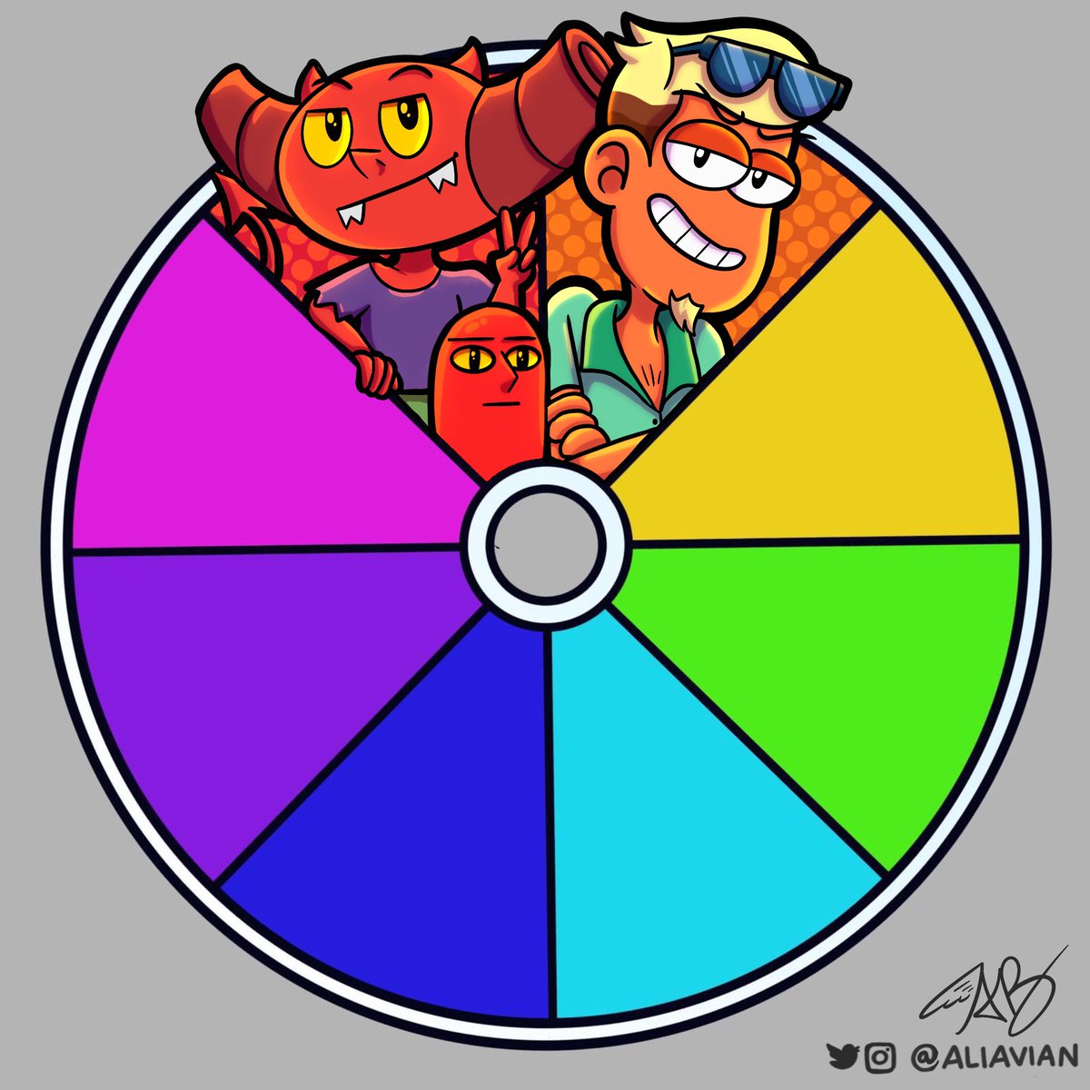 Oooo another Instagram reply suggestion! Chip Whistler from #BigCityGreens for Orange! 🧡 

Yellow is next! Taking suggestions below! 💛

#colorwheel #colorwheelchallenge #cartoonfanart
