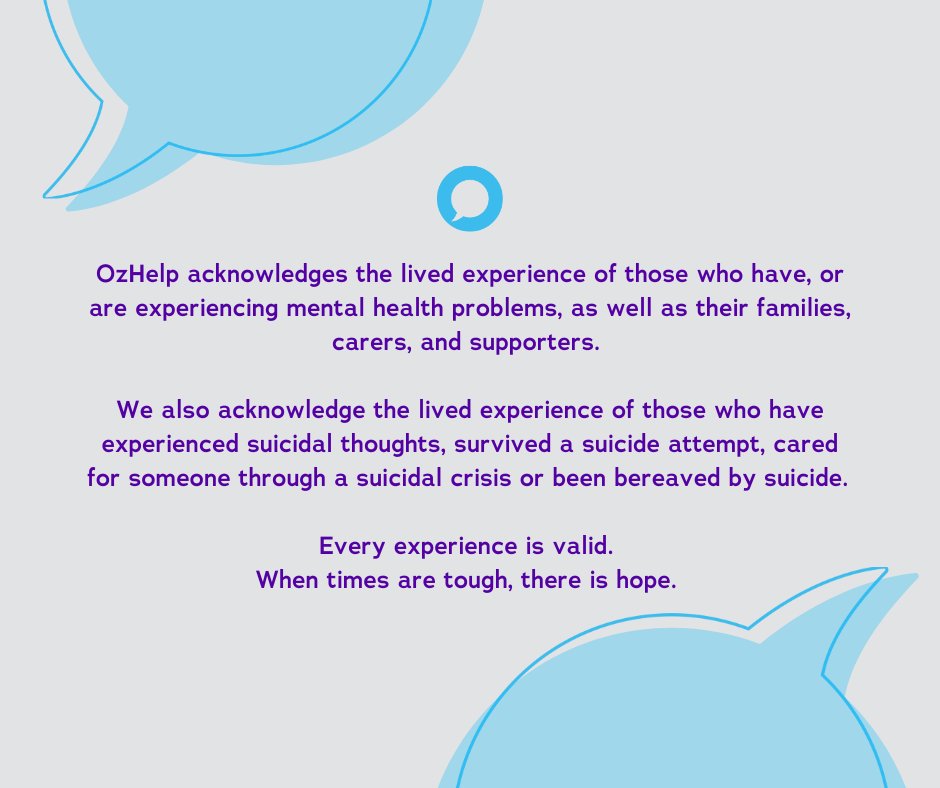 OzHelp is honoured to have collaborated with the OzHelp Reference Group to create our first Acknowledgement of Lived Experience statement. Not all #livedexperience is the same, and we #acknowledge that every individual experience is valid. Read more 👉ozhelp.org.au/about-us/refer…