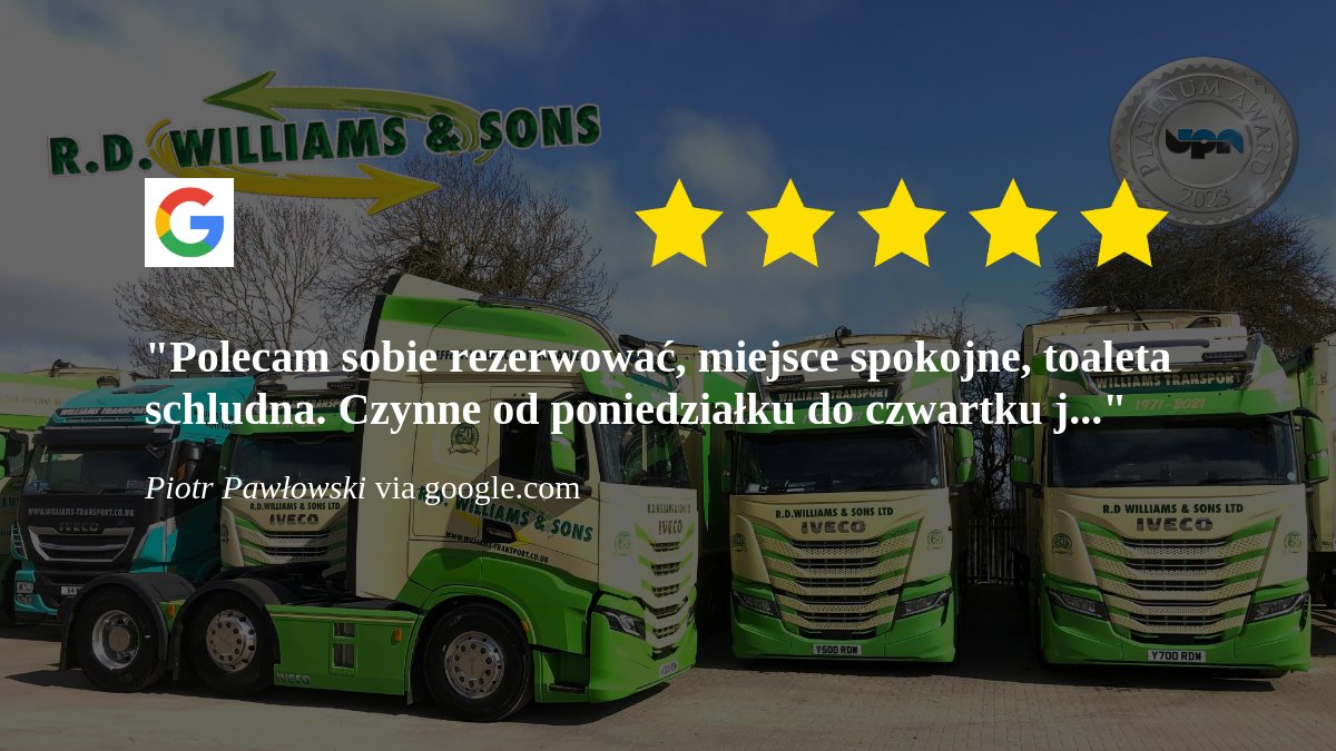 Another great review from one of our Pallet customers »»»» First Class Travel for Palletised Freight. »»»» Interested in our services then please call 01480 891494 for a Quote.