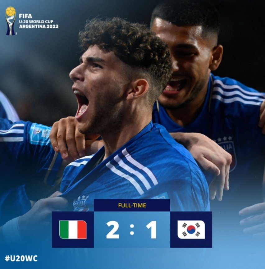FT #Semifinal #U20WorldCup 

Uruguay 1-0 Israel
Italy 2-1 Korsel

FINAL: Uruguay vs Italy