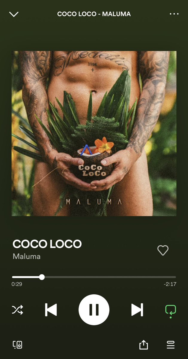 CatamontoyaP's tweet image. Él jamás me defrauda…me encantaaaaaaaa #CocoLoco 💜 @maluma 

open.spotify.com/track/3kmWIej9…