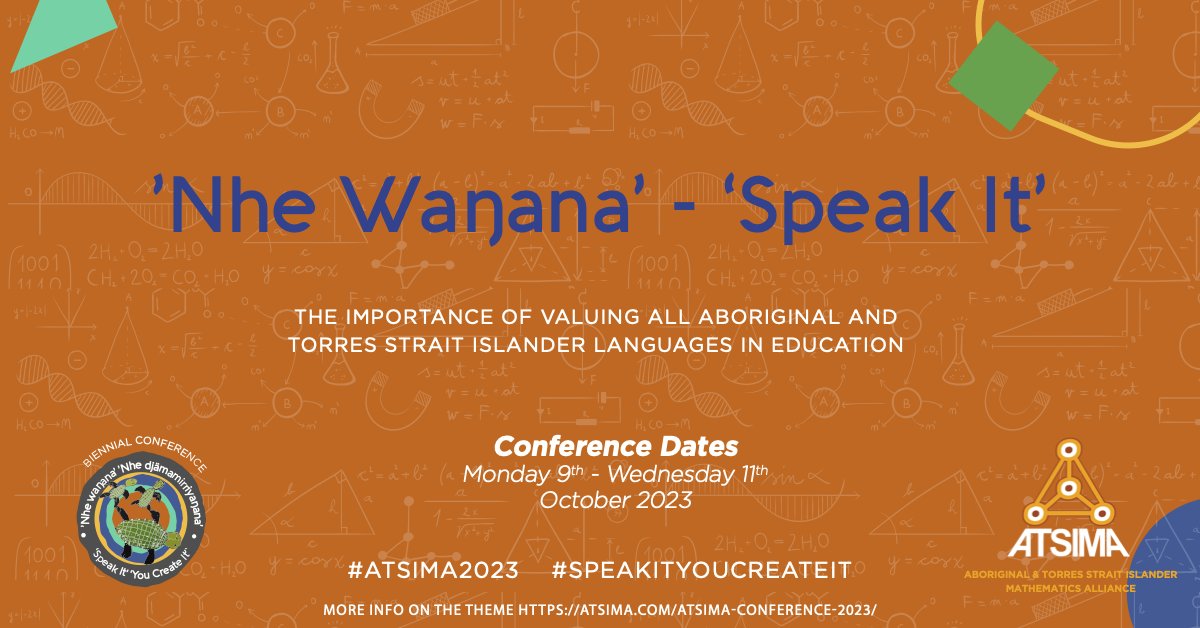 ATSIMA 2023 Conference Find out more about the conference and theme here atsima.com/atsima-confere……REGISTRATION DETAILS COMING SOON #education #maths #culture #aboriginaleducation #stem #mathematicseducation #allaccommodationbookedbyatsima #speakityoucreateit #indigenous