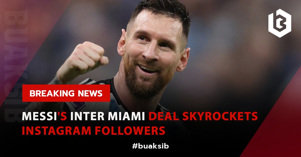 buaksib's tweet photo. Inter Miami are swiftly experiencing the benefits of their incredible signing of Lionel Messi, as their Instagram followers multiplied fourfold in just a few hours.
#LionelMessi #PSG #Ligue1 #InterMiami #MLS https://t.co/rjTC1ab8kf