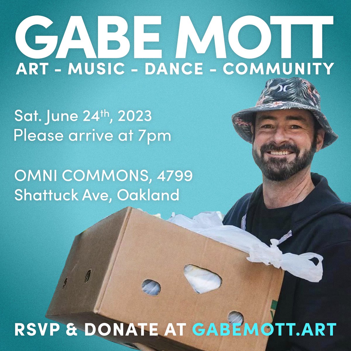 maximizevideo's tweet photo. Join us on Saturday, June 24th at 7 pm for an evening of art, music, dance, and community, just like Gabe would have wanted. RSVP at https://t.co/74vp7zlujV  to confirm your attendance. Even if you're unable to attend, we invite you to contribute at https://t.co/74vp7zlujV! https://t.co/uxq8qrbgpK