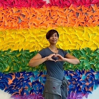 SDPublicLibrary's tweet image. ❤️🧡💛💚💙💜🖤🤎🤍🦋
Spreading love at San Diego Public Library! Created out of paper butterflies, this #Pride display by Ms. Myriam at #CollegeRolandoLibrary goes straight to our hearts 😍 
 mysdpl.org/pride