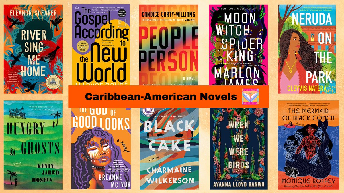 Happy Caribbean-American Heritage Month! Find these novels and more at the Library and here: bit.ly/43mRWgX. @eleanorbshearer @kevinjhosein @BreeMcIvor @CandiceC_W @charmspen1 #CaribbeanAmericanHeritageMonth