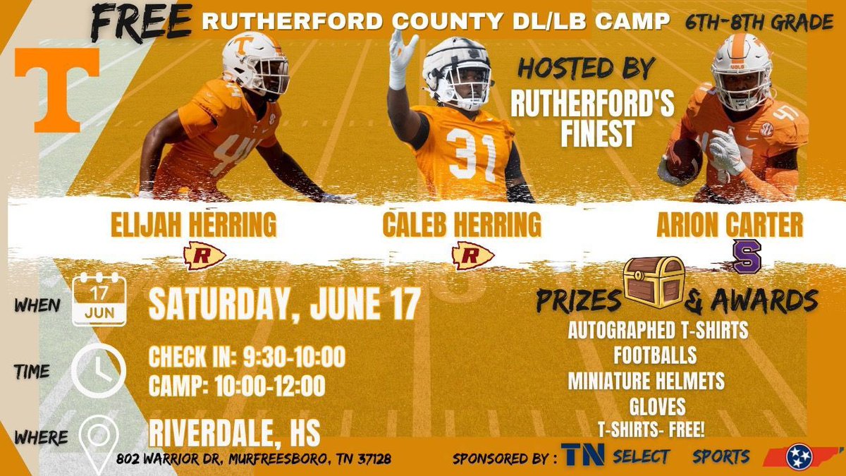 Come out and have a great time with us! Registration link: forms.gle/hVVheuWJCnXqsV… @smyrnafootball @cecil_joyce @Kreager @RHS_WarriorsFB