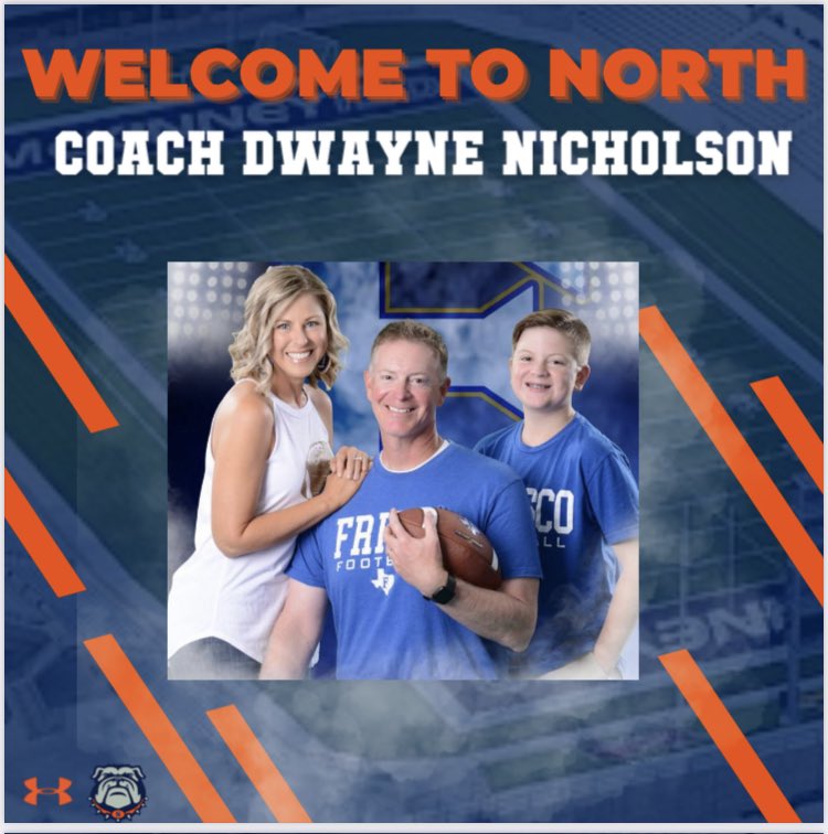 We are excited to add Coach Dwayne Nicholson to the Bulldog Athletics Staff! He has most recently been the Special Teams Coordinator and Head Track Coach at Frisco High. GO DAWGS!!! @DNichols76