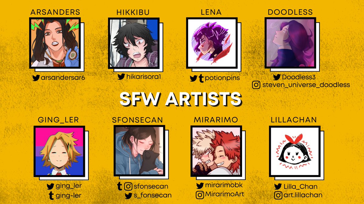 SFW Artists on scene! 
<a href="/arsandersar6/">Arsanders</a> <a href="/HikariSora1/">✨hikkibu✨💕zine bound💕</a> <a href="/potionpins/">lena!! 🌙 potionpins</a> <a href="/Doodless3/">steven_universe_doodless</a> <a href="/ging_ler/">Ging-ler</a> <a href="/s_fonsecan/">sfonsecan</a> @mirarimobk <a href="/Lilla_Chan/">lillachan</a>