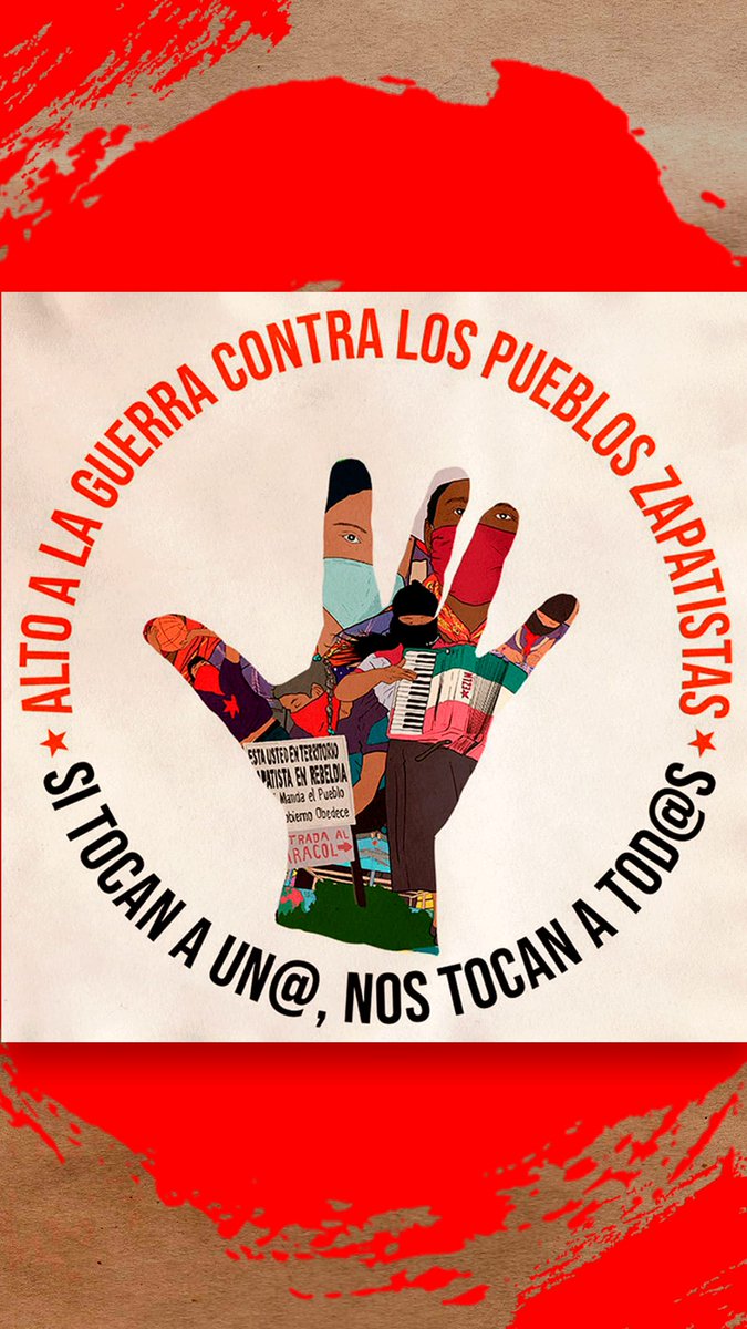Basta de guerras!

Por la paz, contra la guerra hacia las comunidades Zapatistas
 #ParemosLaGuerra

 #PorLaPaz

#ConLasZapatistas

Extremadura con las zapatistas!!