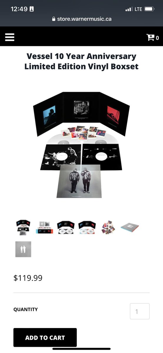 Pretty freekin CHUFFED to score @twentyonepilots Vessel 10th Anniversary Limited Edition Vinyl Boxset on the Warner Music Canada webstore today! I thought I’d missed the boat (submarine?). 
Can’t wait to fondle its lovely bits. 
I do love my @brandonrike masterpieces. (TY, AP🫶)